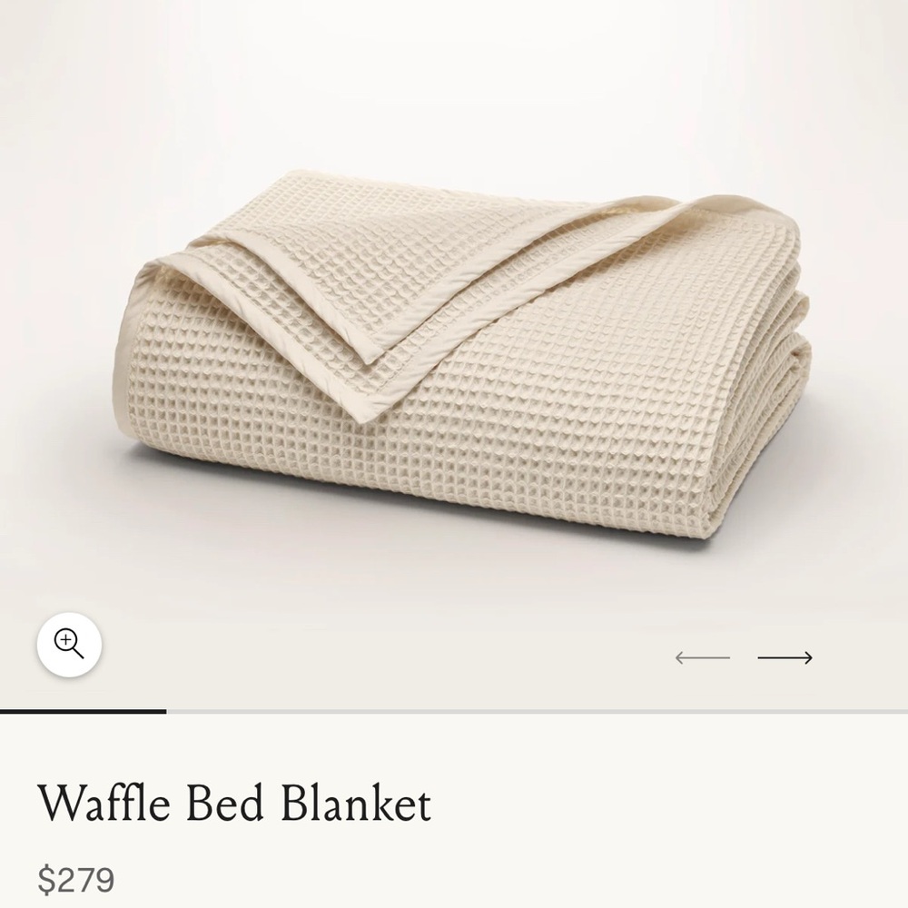 Boll & Branch Waffle Bed Blanket - Natural King / Cal King